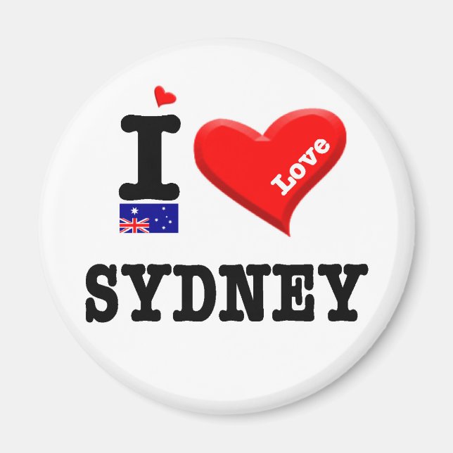 Imã SYDNEY - I Love (Frente)