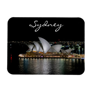 Ímã Sydney Opera House por Night, Austrália, Foto