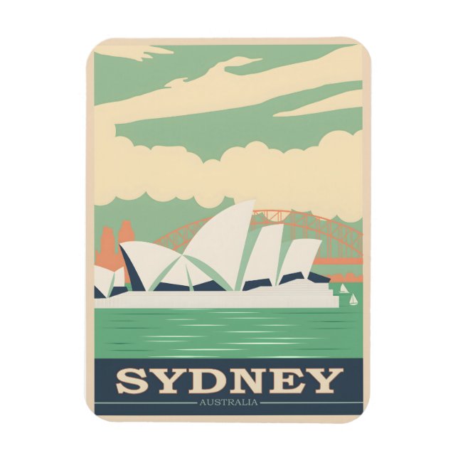 Ímã Sydney poster vintage (Vertical)