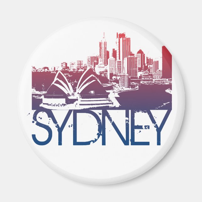 Imã Sydney Skyline Design (Frente)
