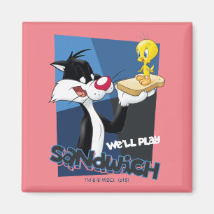 Imã SYLVESTER™ & TWEETY™ "Nós vamos jogar em sand