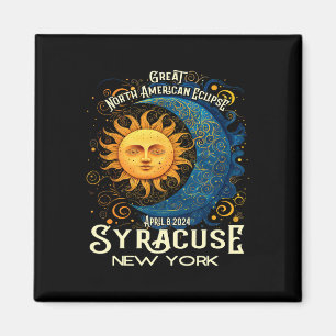 Imã Syracuse New York 2024 Total Eclipse Solar Celesti