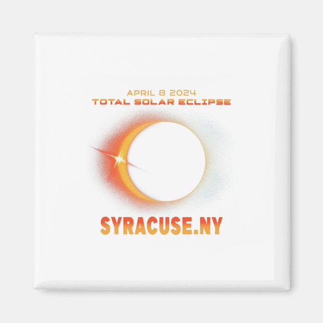 Imã Syracuse New York Total Solar Eclipse 2024 (Frente)