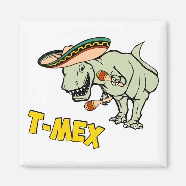 Imã T-Mex T-Rex Tyrannosaurus Dinossaur Mexicano (Frente)
