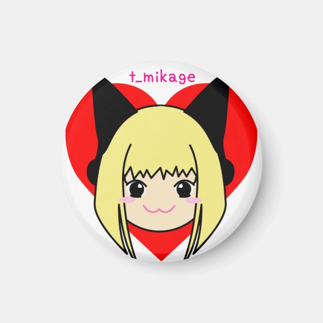 Imã t_mikage magnetS[heart]/ミカゲマグネットS[heart] マグネット (Frente)