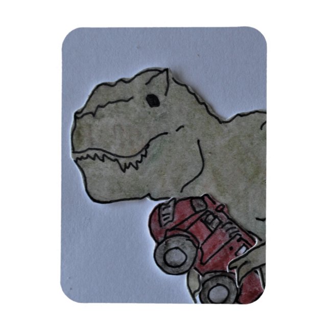 Ímã T Rex com um Íman flexível de caminhão (Vertical)