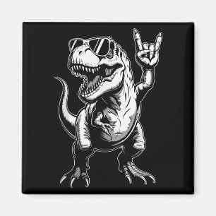 Imã T-rex Dinosaur Rock Music Engraçado Homens Mulher 