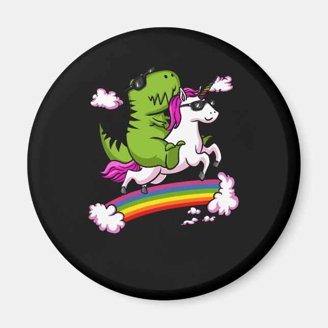 Imã T-Rex Dinossaur Andando Arco-Íris Magnético (Frente)