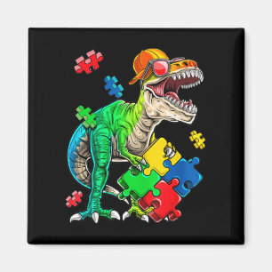 Imã T Rex Dinossaur Autismo Autismo Quebra-cabeça Piec