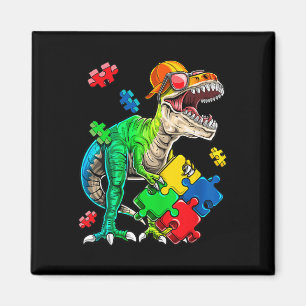 Imã T Rex Dinossaur Autismo Autismo Quebra-cabeça Piec