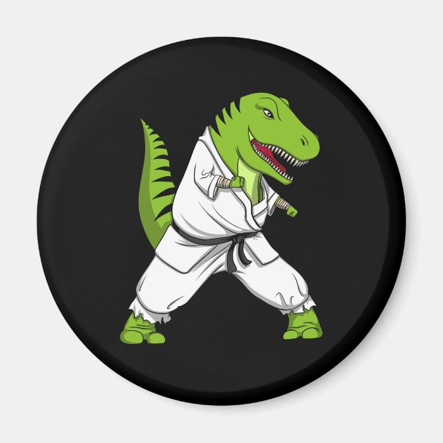 Imã T-Rex Dinossaur Ninja Artes Marciais Karate (Frente)