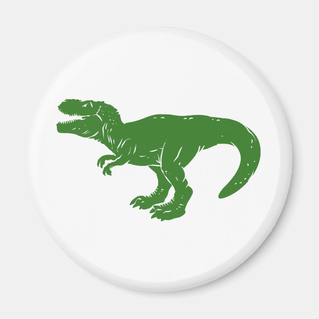 Imã T rex dinossauro - Escolher cor de fundo (Frente)