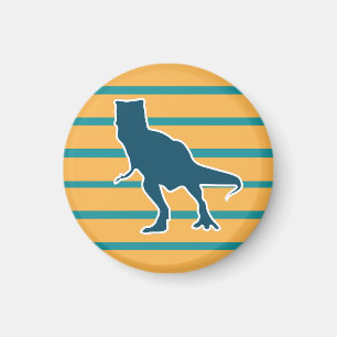 Imã t-rex do dinossauro azul-amarelo