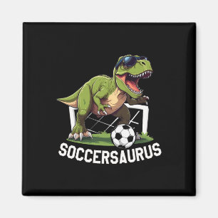 Imã T-rex Jogando Futebol de Futebol Dinossauro Futebo