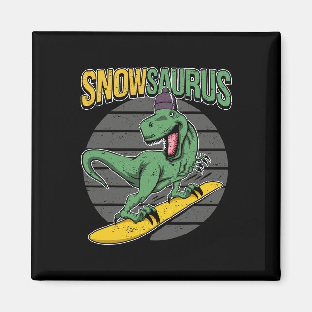 Imã T-rex Snowboard Dinossaur Snowboard (Frente)