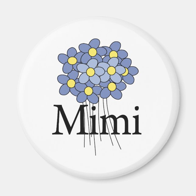 Imã T-shirt bonito Blue Flower Mimi (Frente)