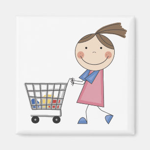Imã T-shirt e presentes da compra da menina