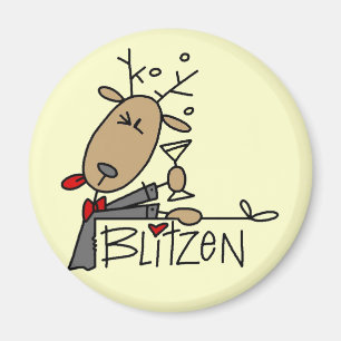 Imã T-shirt e presentes da rena de Blitzen