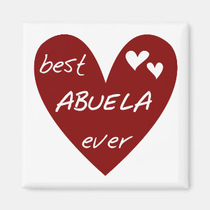 Imã T-shirt e presentes de Abuela do coração vermelh