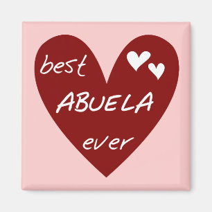 Imã T-shirt e presentes de Abuela do coração vermelho