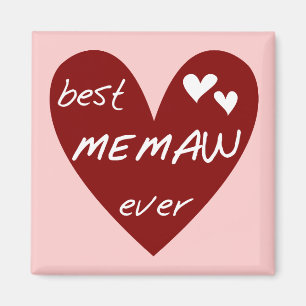 Imã T-shirt e presentes de Memaw do coração vermelho