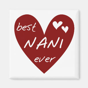 Imã T-shirt e presentes de Nani do coração vermelho os
