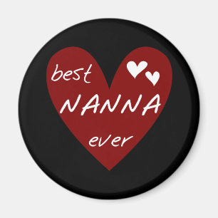 Imã T-shirt e presentes de Nanna do coração vermelho