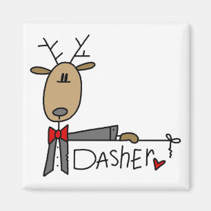 Imã T-shirt e presentes do Natal da rena de Dasher