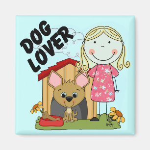 Imã T-shirt e presentes louros da menina do amante do 