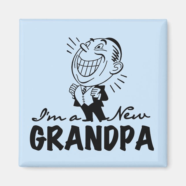 Imã T-shirt e presentes novos de sorriso do vovô (Frente)