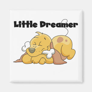 Imã T-shirt e presentes pequenos do sonhador do cão