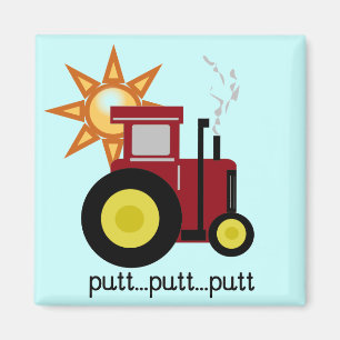 Imã T-shirt e presentes vermelhos do trator de fazenda