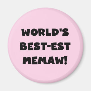 Imã T-shirt preto e branco do Melhor-est Memaw do