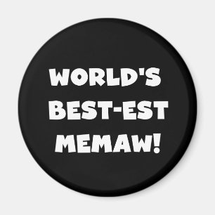 Imã T-shirt preto e branco do Melhor-est Memaw do