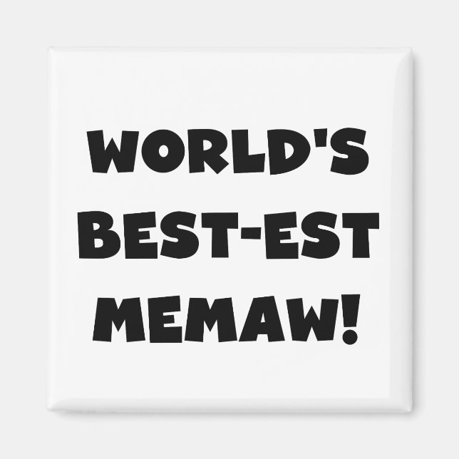 Imã T-shirt preto e branco do Melhor-est Memaw do (Frente)