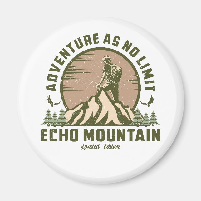 Imã T-Shirt Sunset Da Montanha Retro Echo (Frente)