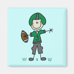 Imã T-shirts e presentes do jogador de futebol verde