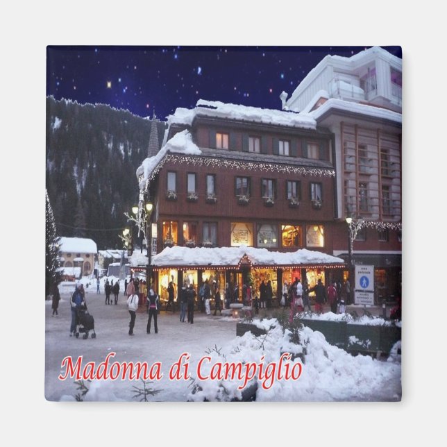 Imã TAA035 MADONNA DI CAMPIGLIO COM Neve - Fecho (Frente)