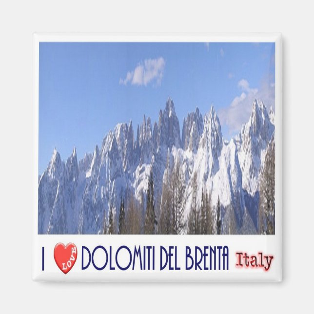 Imã TAA046 BRENTA DOLOMITES, I Love, Itália, Fridge (Frente)