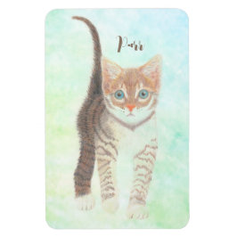 Ímã Tabby Cat Flexível Magnet Com Texto