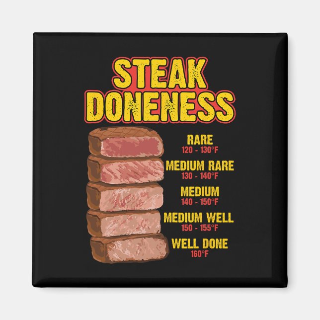 Imã Tabela de Guia de Estadiamento de Bife Bbq Carne C (Frente)
