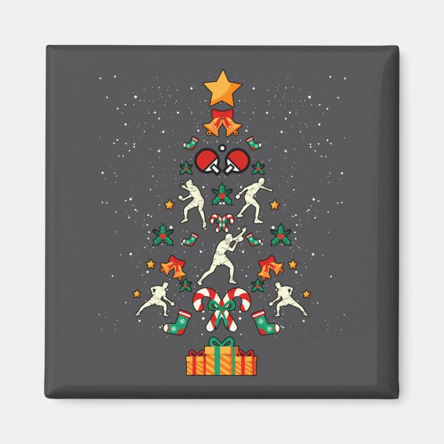 Imã Table Tennis Ng Ng Player Christmas Tree Xmas Long (Frente)