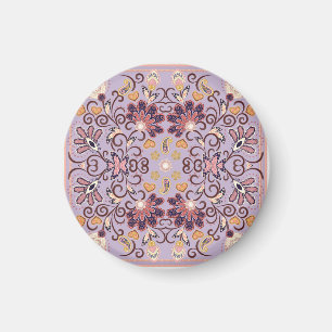 Imã Tablete floral indiana: adorável padrão pastel