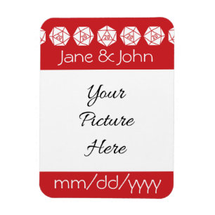 Ímã Tabletop Chic em Cherry Save-the-Date Magnet