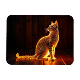 Ímã Tabuleiro de luz quente animal brilhando aura