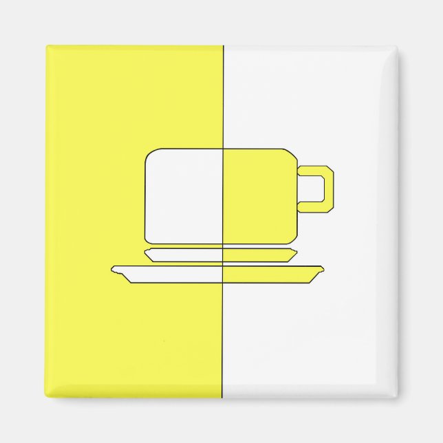 Imã Taça Amarela e Branca (Frente)