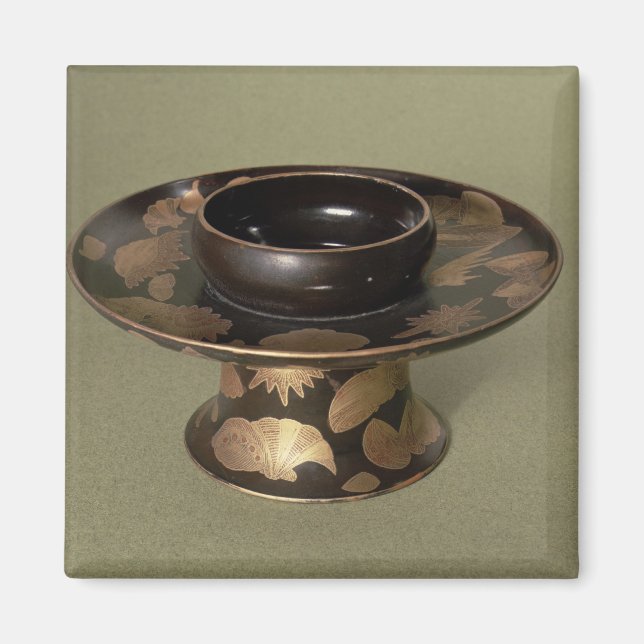 Imã Taça com decoração 'Nashiji' (Frente)