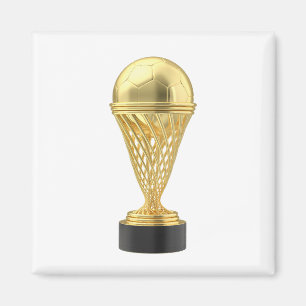 Imã Taça ouro de troféu de futebol