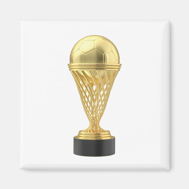 Imã Taça ouro de troféu de futebol (Frente)