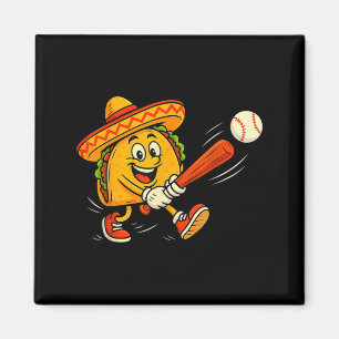 Imã Taco beisebol engraçado mexicano fiesta sombrero c
